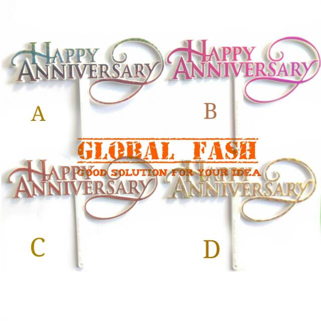 topper cake anniversary / topper anniversary / hiasan kue anniversary