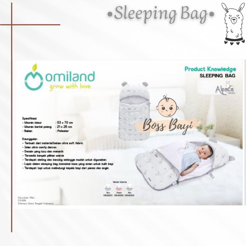 OMILAND - Sleeping Bag Baby / Kantong Tidur Bayi (OB26201/OB26202/OB26203/OWS2141)