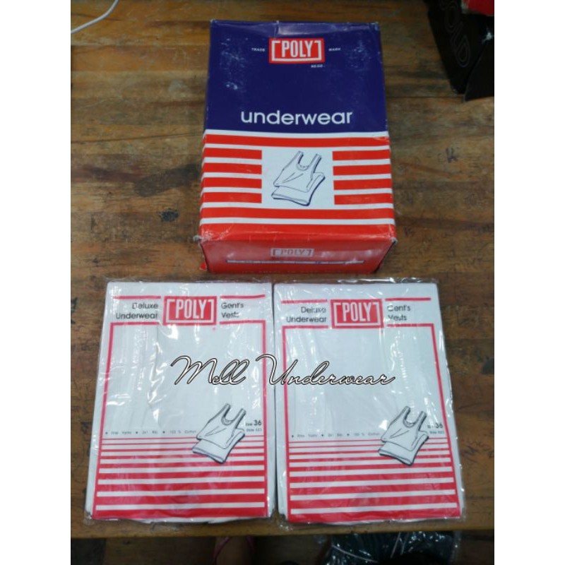 SINGLET PRIA MERK POLY SETENGAH LUSIN||MELL UNDERWEAR-