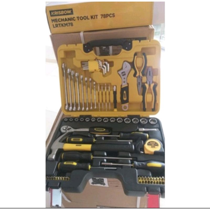 Krisbow mekanik tool set perkakas 78pcs/tool kit set