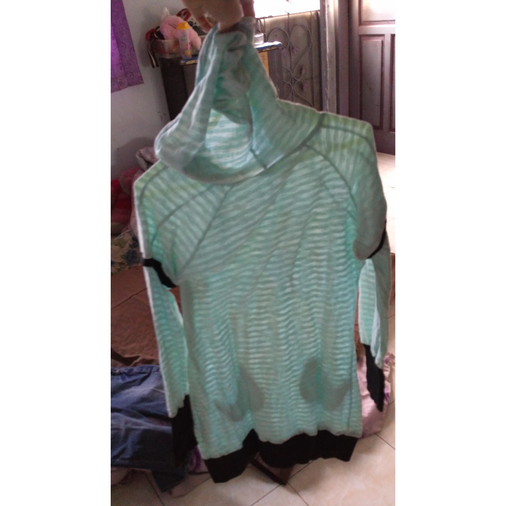 baju hoodie biru muda