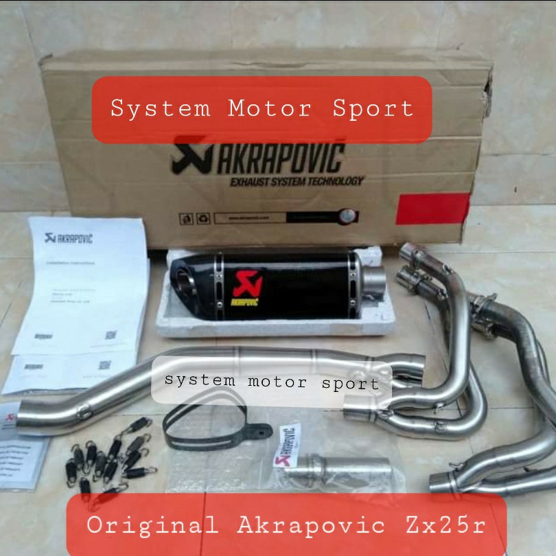 Knalpot Akrapovic Kawasaki ZX 25 R ZX25R Fullsystem Original