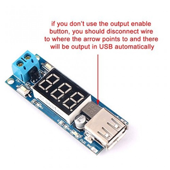 USB Charger LED Step Down Buck Converter Voltmeter Module