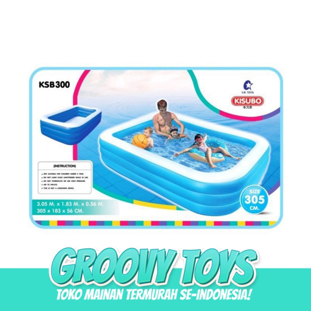 Kolam Renang Kotak Kisubo 3 Meter 305 x 183 x 56 cm - KSB320