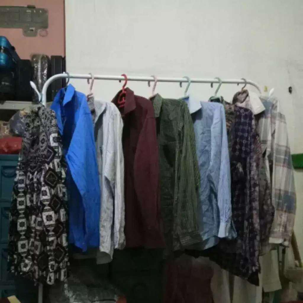 Windproof Clothes Stand Hanger Gantungan Baju Single - Dengan Gantungan Topi Qj 426