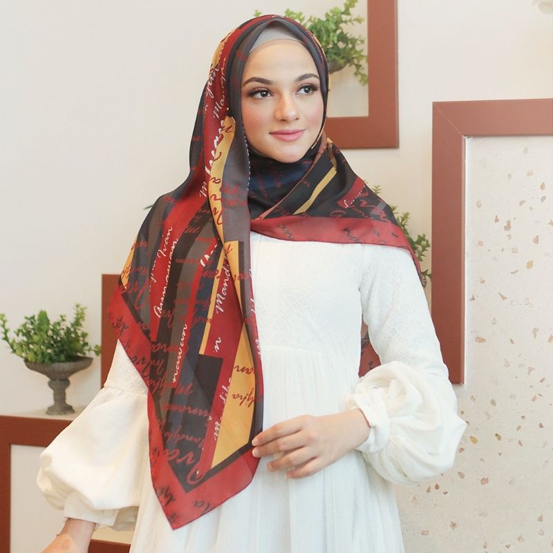 Hijab MANDJHA by Ivan Gunawan Happy Day Red Scarf