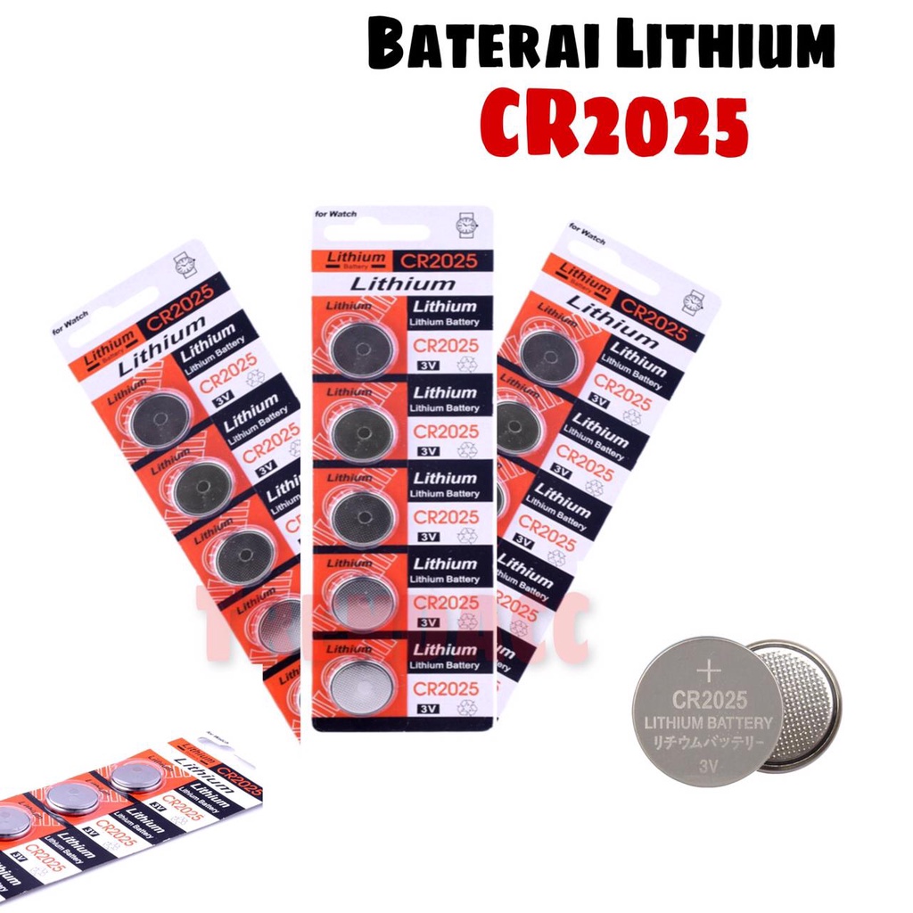 Trend-Baterai CR2025 Orange Lithium 3V Battery Batu Batre Kancing Koin CR-2025 REMOTE 5pcs