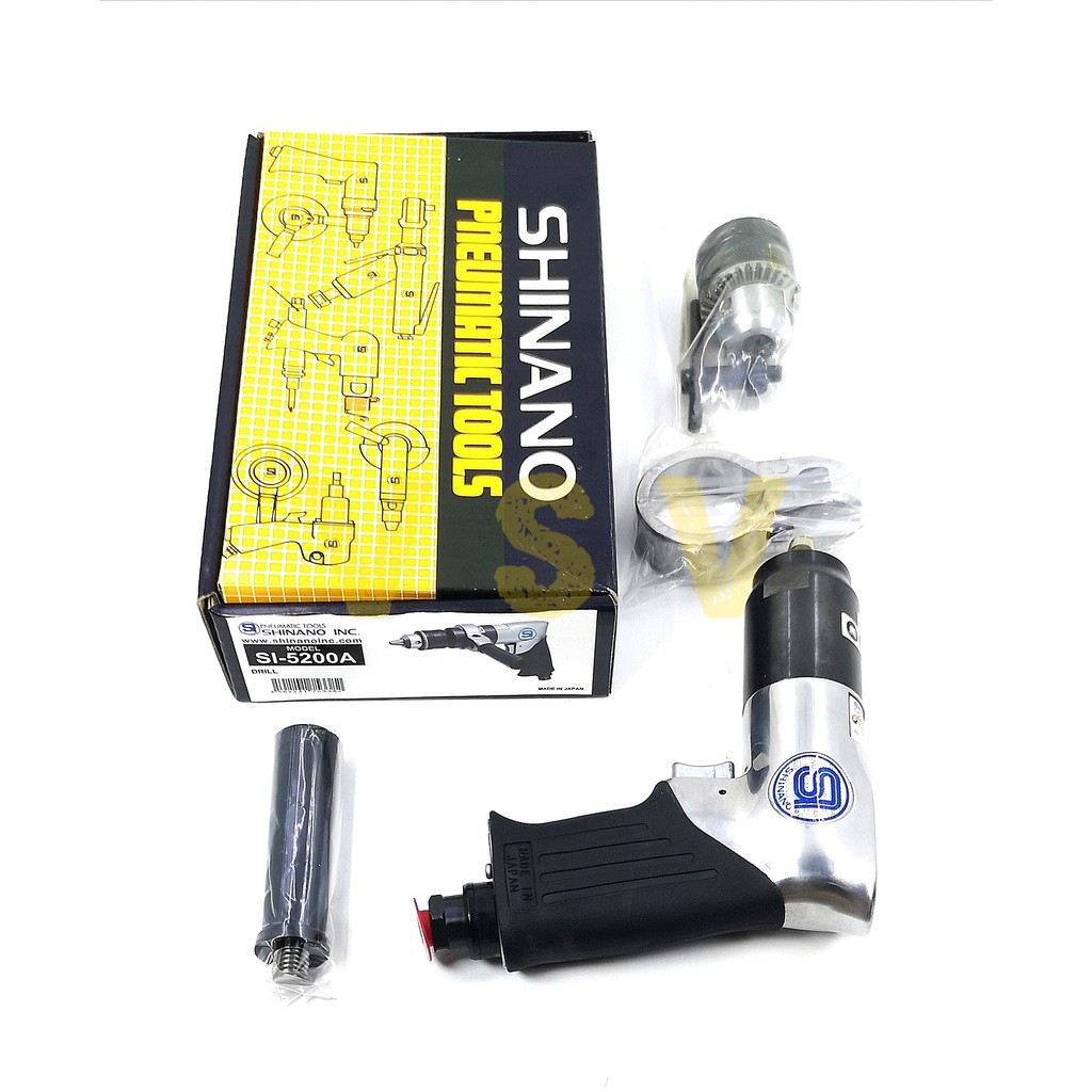 Shinano 13mm Drill SI-5200A Air drill Mesin bor angin  13mm Air tools