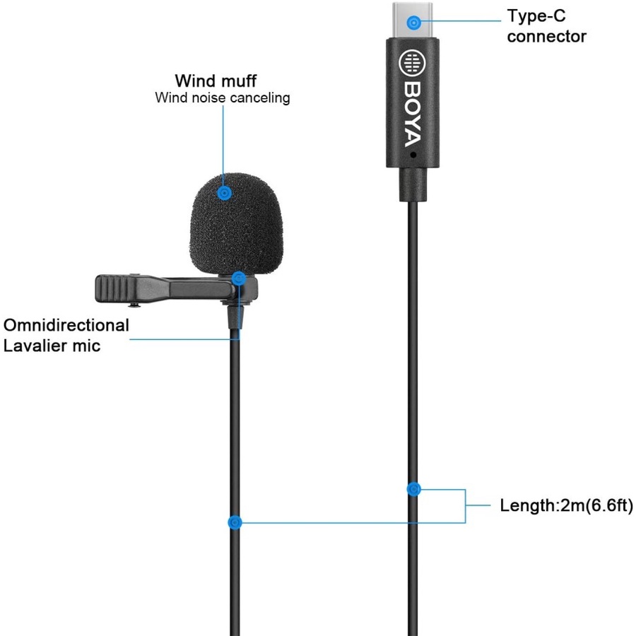 Boya BY-M3-OA Omnidirectional Clip-on Lavalier Microphone