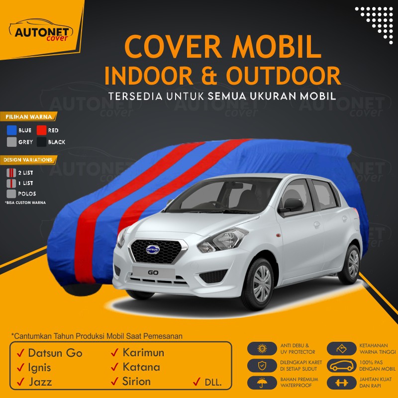 Body Car Cover Outdoor Nissan Datsun Go Autonet Cover Sarung Waterproof Warna Ignis Jazz Karimun