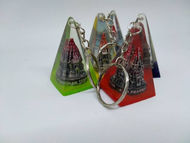 Souvenir Gantungan Kunci Candi Prambanan Kristal Satuan