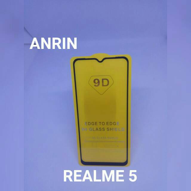 TEMPERED GLASS 9D FULL GLUE REALME 5 5 PRO