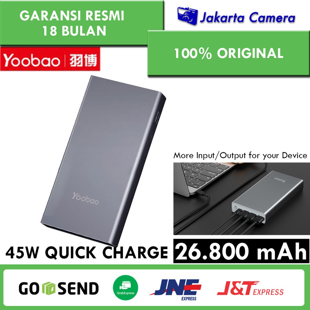 Yoobao 99Wh Power Bank 26800Mah Quick Charging Powerbank