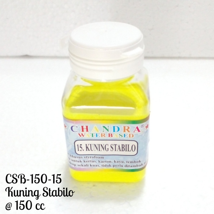 

Produk Terbaru Cat Styrofoam Csb-150-15 Kuning Stabilo, Satuan @ 150 Cc
