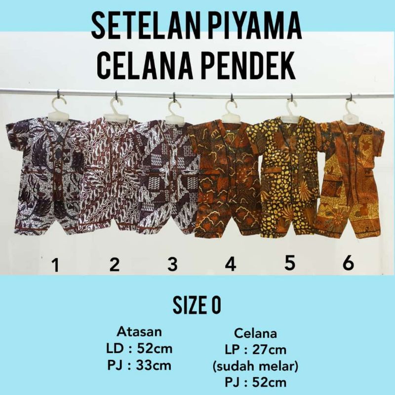 piyama anak batik-setelan batik murni katun
