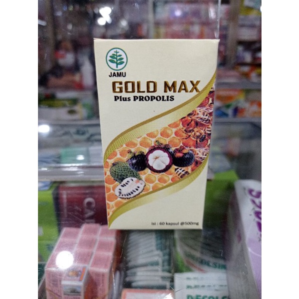 Gold max plus propolis(extrak manggis, sirsak, propolis) isi 60 kapsul