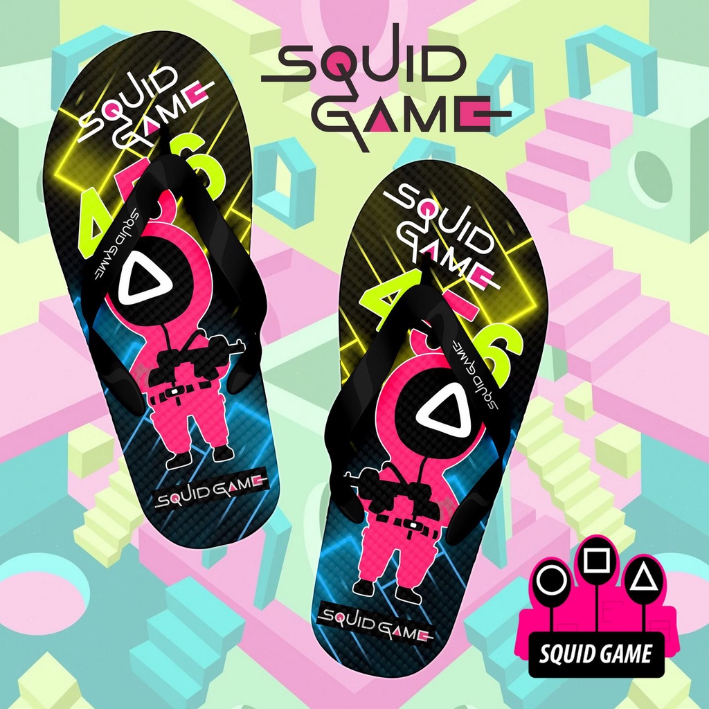 SANDAL JEPIT ANAK SKUID GAME | SANDAL LUCU GAME SQUIDD SENDAL JEPIT ANAK COWO UNIK