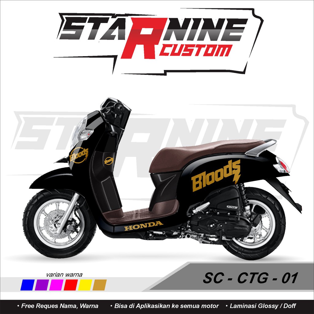 cutting stiker scoopy bloods stiker bloods cutting bloods