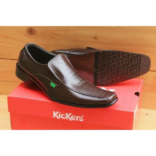 Sepatu Kickers Pantofel Pria   Sepatu Kantor Kickers Low Kulit Asli