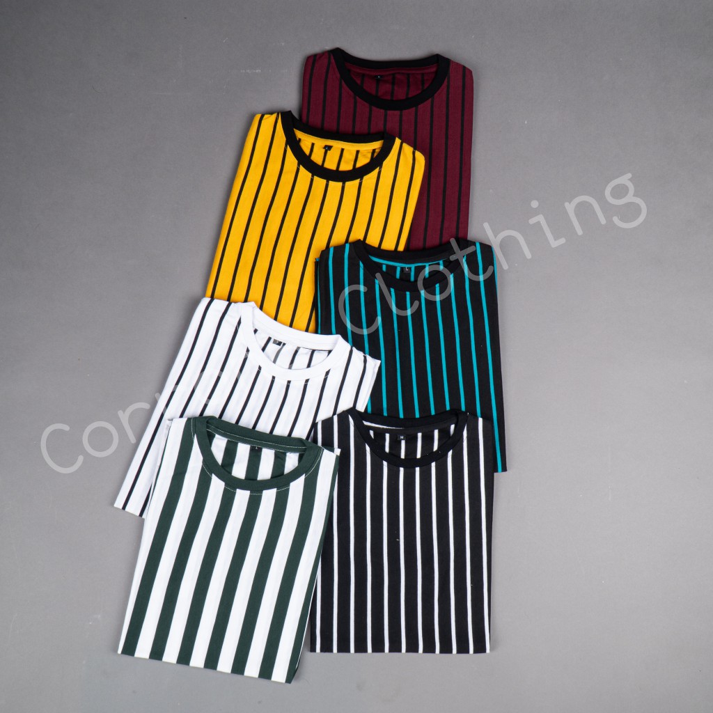 KAOS STRIPE - BAJU GARIS GARIS PRIA - KAOS GARIS GARIS VERTIKAL