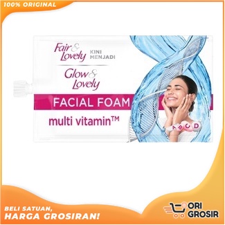 ORI Grosir Fair & Lovely Facial Wash Multivitamin 9gr - Sabun Cuci Muka Wanita - Glow & Lovely - Fai