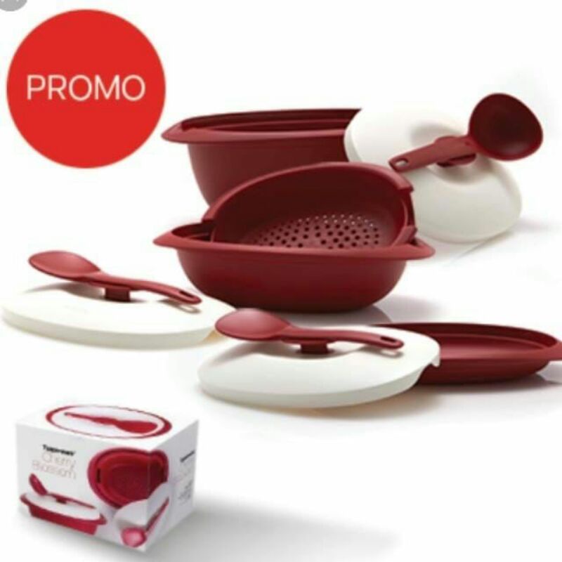Cherry Blossom collection merah wadah saji tupperware