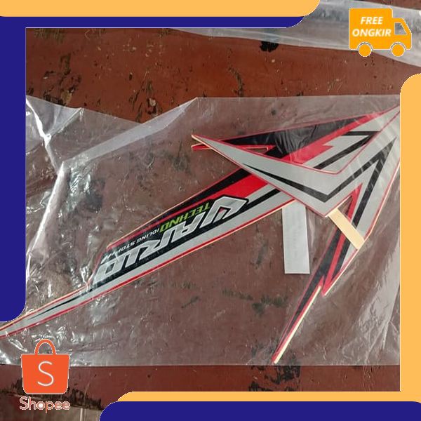 Striping lis/Stiker Body/Stiker Motor Honda Vario Techno125 2016 Merah