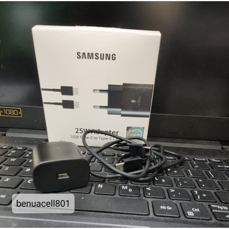 Charger cas hp Samsung 25W Adaprer USB type C to C cable