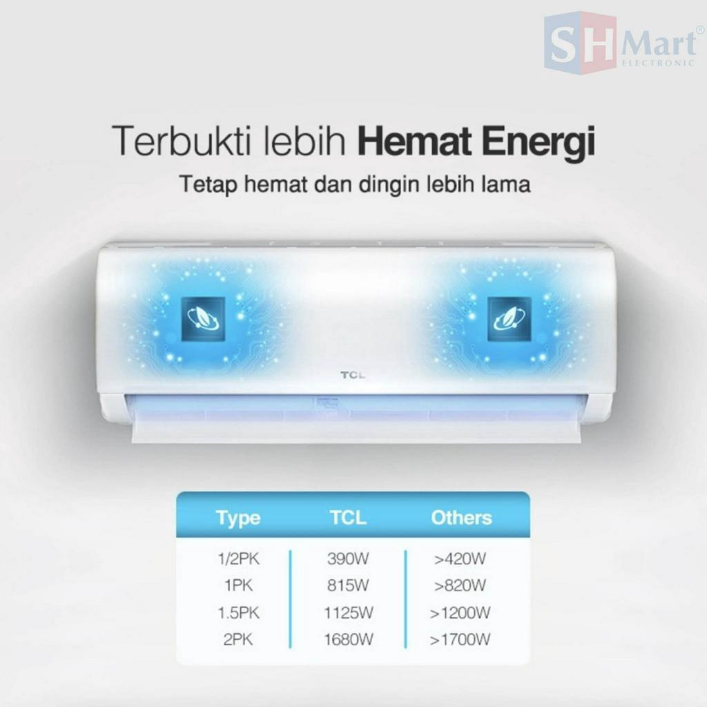 AC TCL STANDART 1/2 PK / TCL 1 PK TAC-05CSDX  / TAC-09CSA GARANSI RESMI - HANYA UNIT