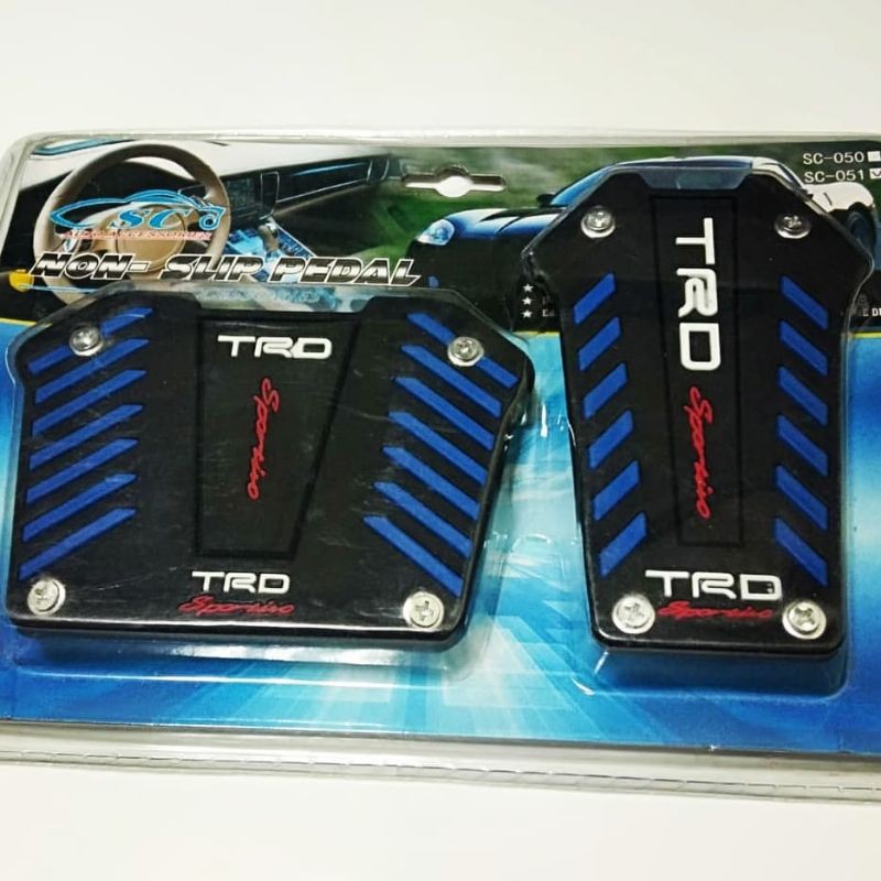 COVER INJAKAN pedal gas mobil matic matik merah biru Universal racing trd