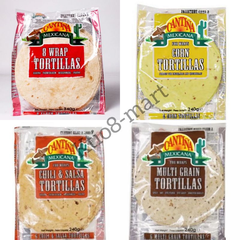 

Cantina Mexicana Wrap Flour Tortillas 240gr Original/Chili&Salsa/Corn/Multi Grain/import