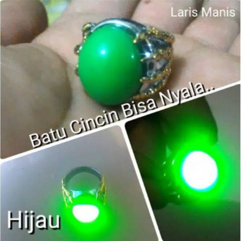 Cincin Batu Viral Merah Delima Hijau Soekarno