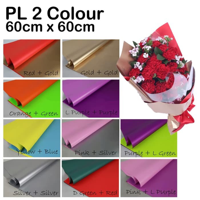 

PL 2 Colour 20 lembar wrapping bunga bungkus bouquet rose