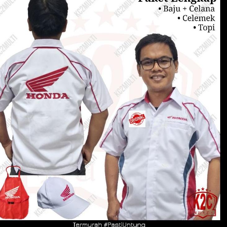 Hot Sell.. Baju Seragam Wearpack Mekanik Honda AHASS - 1 Set