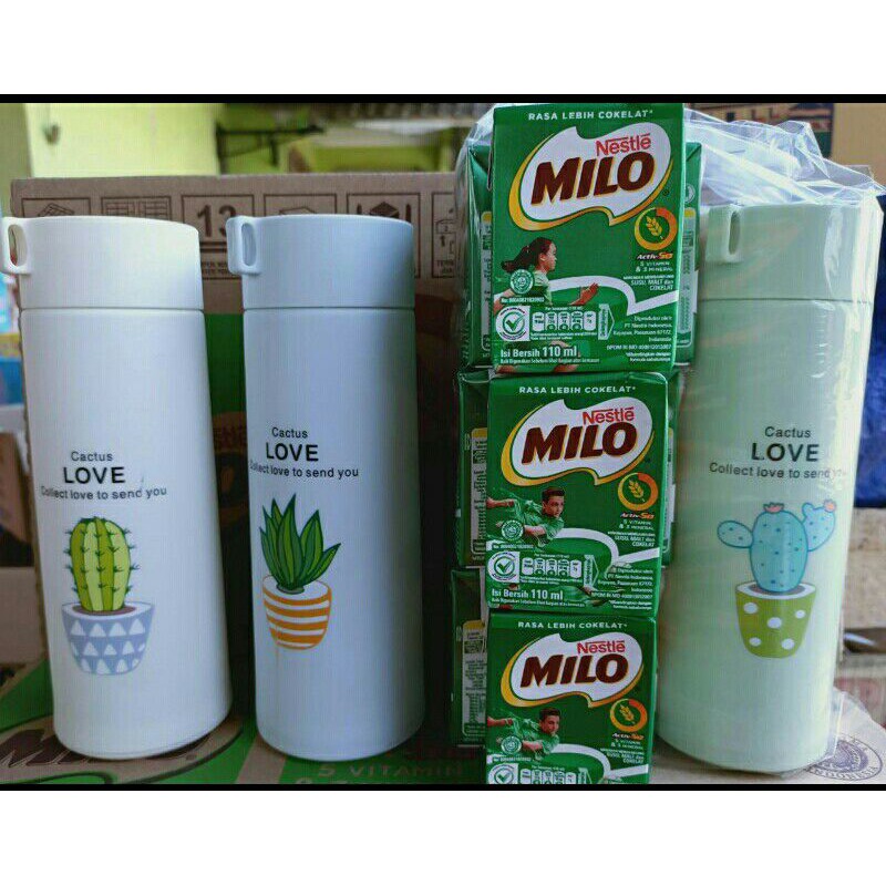 

Paket Susu Milo 4kotak 110ml+Termos Glass 500ml Mohon baca descripsi+cek foto