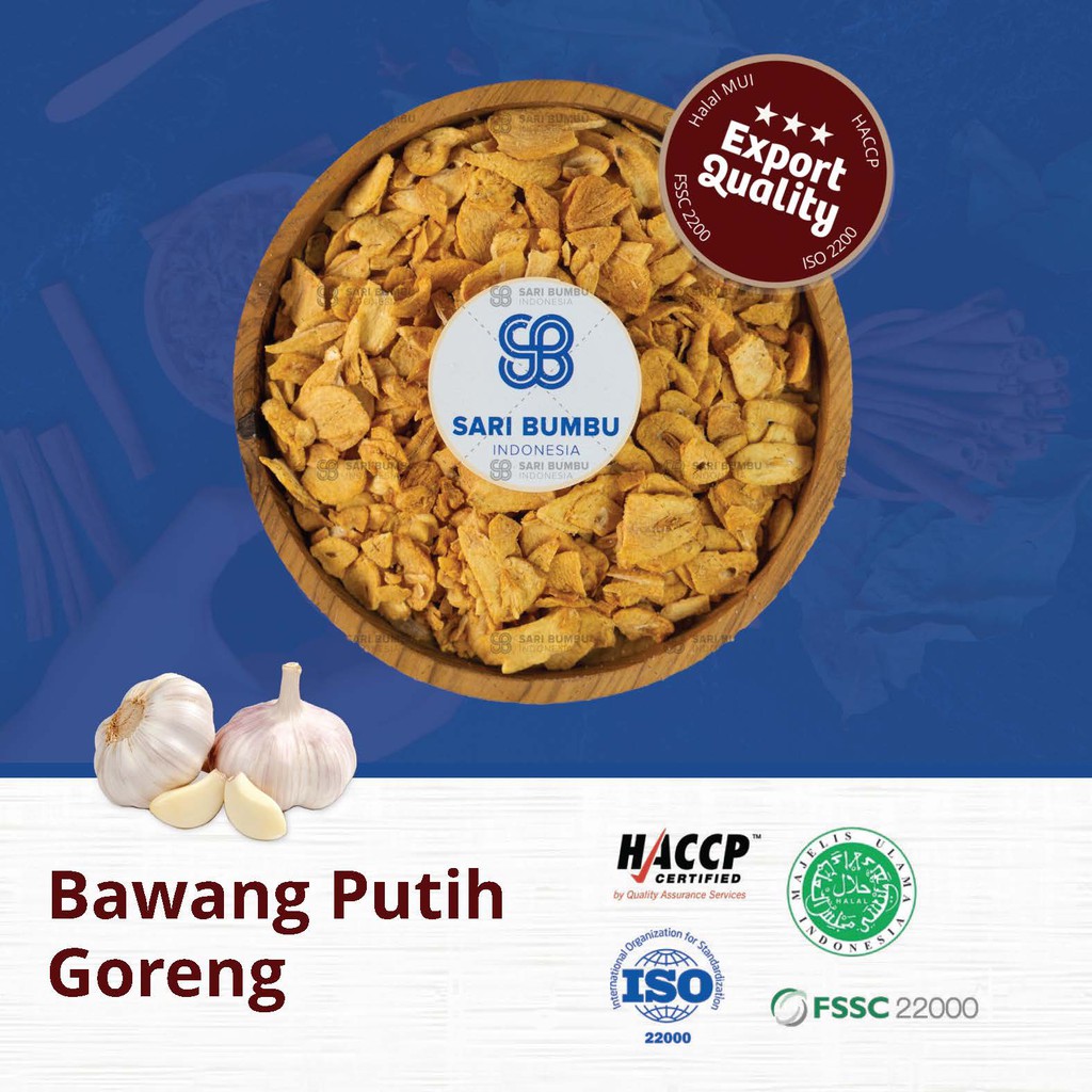 

Kaenomeefood - Bawang putih goreng premium 250 gram kualitas ekspor Halal MUI sebagi Penyedap Rasa