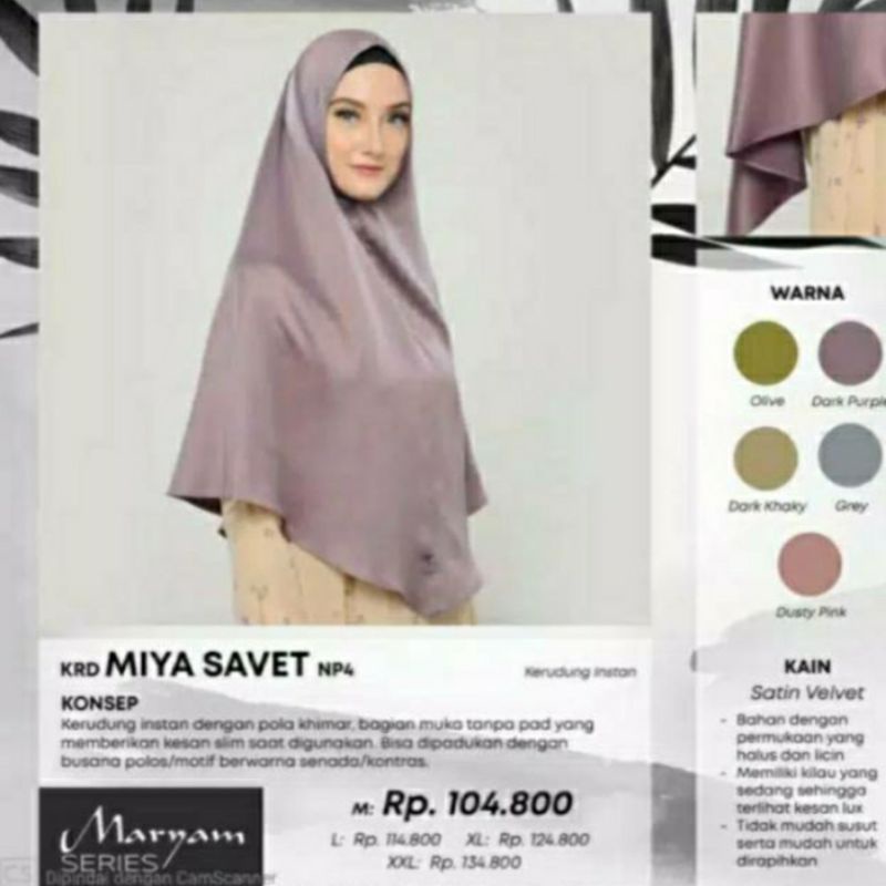 Khimar Miya Savet Rabbani size XL Murah
