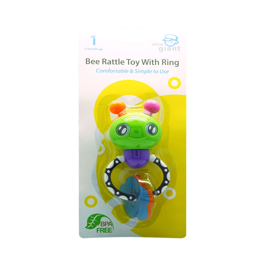 

Little Giant Bee Rattle Toy with Ring