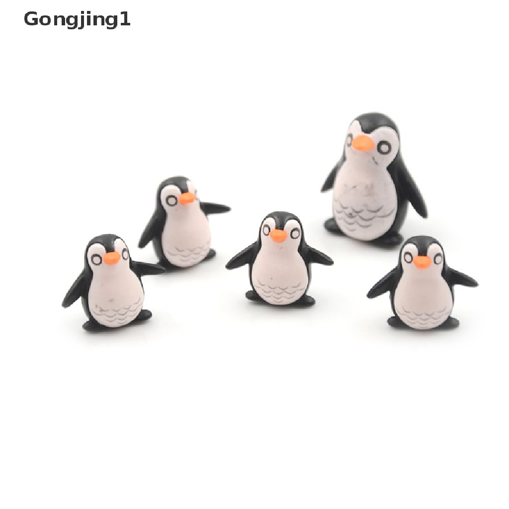 Gongjing1 5Pcs / Set Miniatur Penguin Untuk Dekorasi Taman / Rumah Boneka DIY