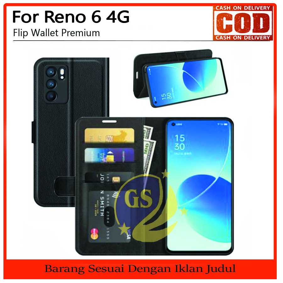 Case Oppo Reno 6 4G Reno 6 5G Reno 5 5F 4F 4 Pro 3 Pro 2 2f Ace 6.4 Reno 10x zoom Flip Wallet Leather Cover Dompet Kulit