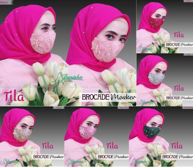 DANISHA | Masker CANTIK BRUKAT BUNGA