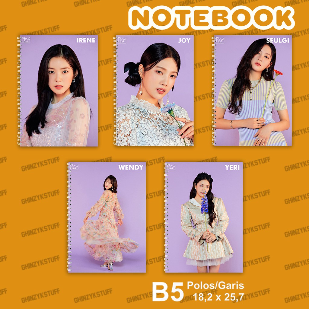 

Notebook KPOP Ukuran B5 18,2 x 25,7 cm Red Velvet Our Beloved BoA