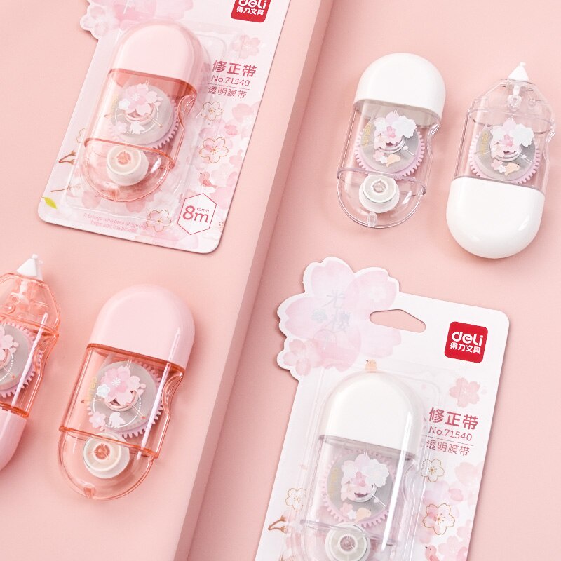 

[FS] Correction Tape 8 - 30 m Tip Ex Kertas Motif Sakura Cherry Blossom ATK Stationery Lucu