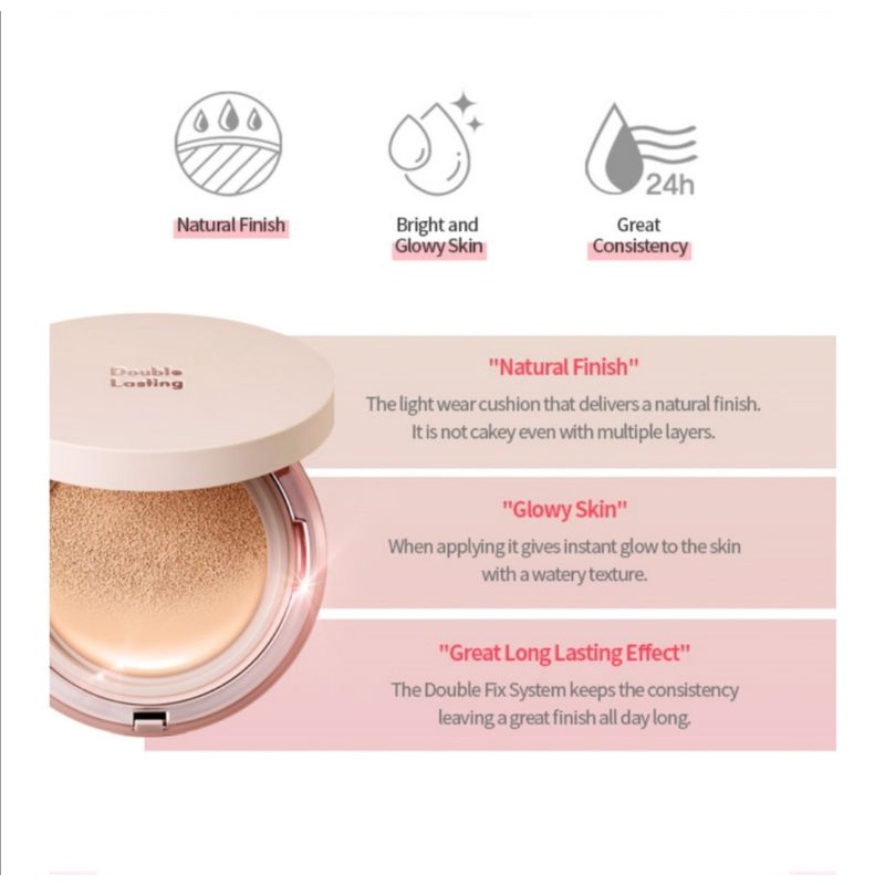 Image of DOUBLE LASTING CUSHION GLOW SPF 50+PA+++ 15gr #7