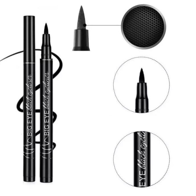 Big eye Eyeliner pensil alis korea cair warna hitam anti air make up