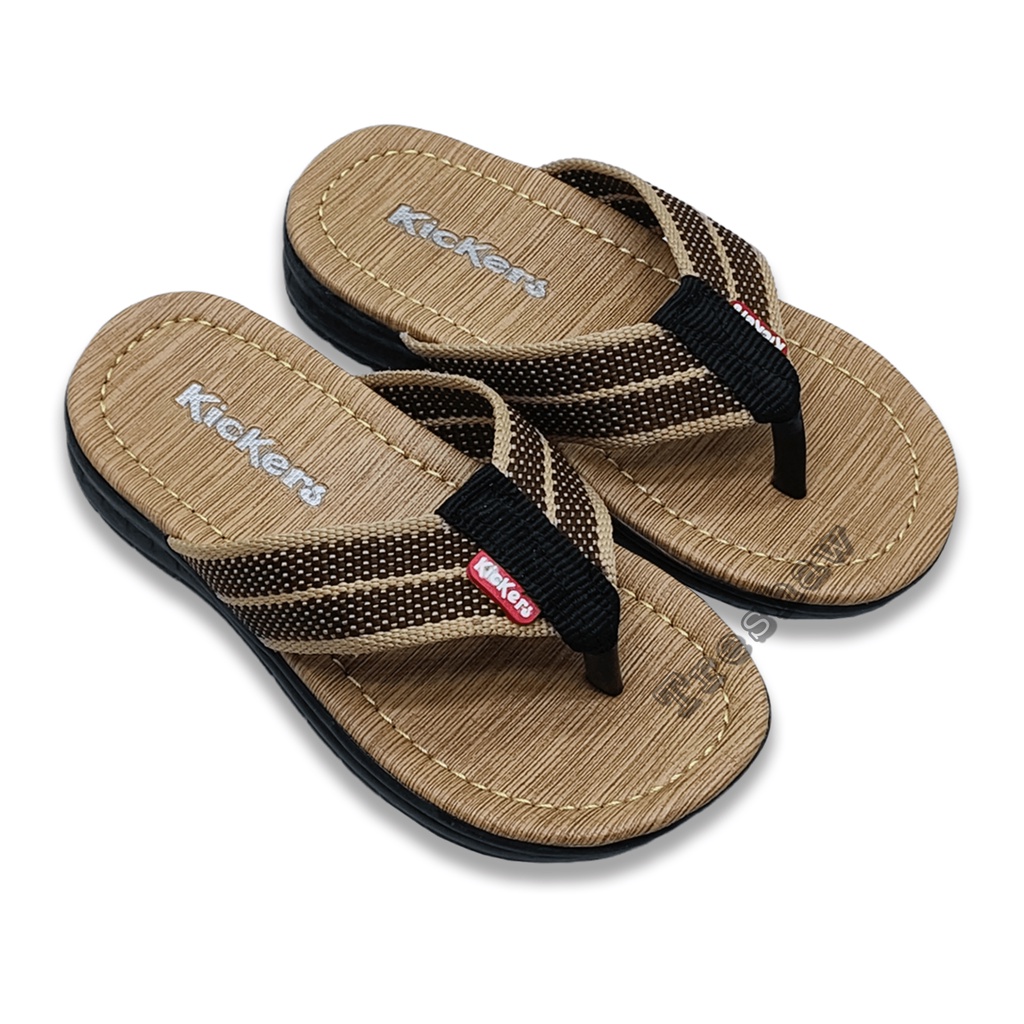 Sandal Jepit Anak Laki-laki Kickers Kulit Elastris Tali Webbing | Sandal Anak Modis