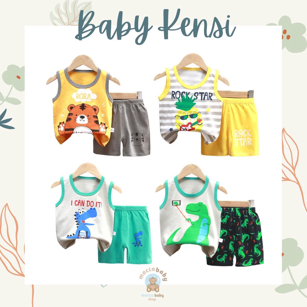 MBSS - SET KENSI Setelan Anak Bahan Kaos Tanpa Lengan Berkualitas Import / Kensi-A