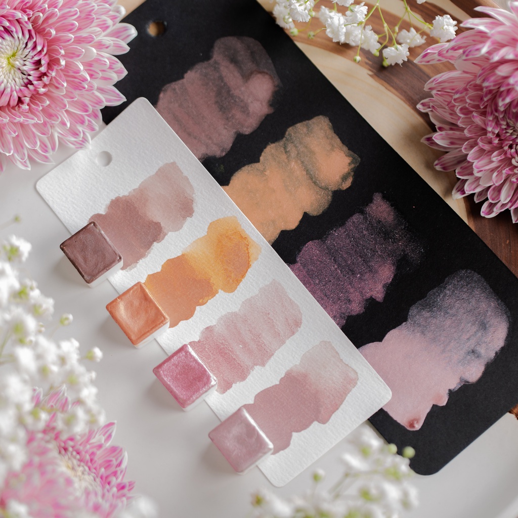 

DREAMY POPPIES METTALIC SPRING HANDMADE WATERCOLOR