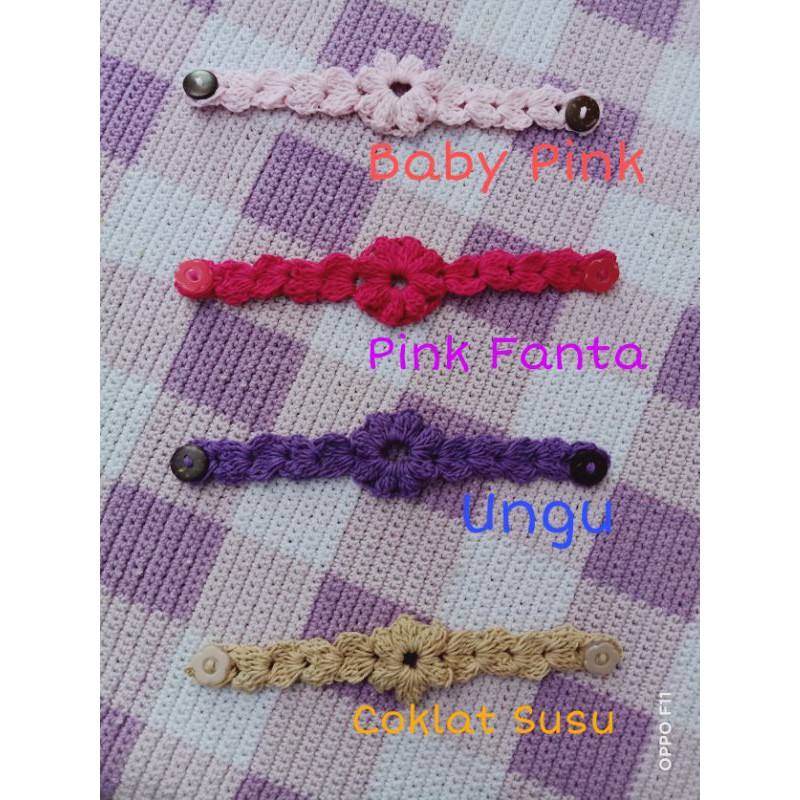 Konektor Masker Rajut Bunga