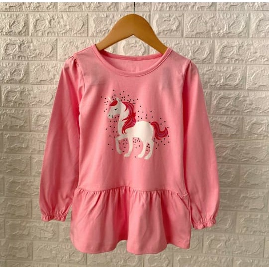 VISION ONLINE-BAJU KAOS UNICORN ANAK PEREMPUAN KOREA LUCU 1 TAHUN MURAH LENGAN PANJANG KEKINIAN COD